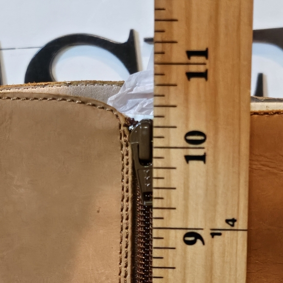 Lands End Womens Mid-Calf Brown Leather Side Zip Boots  #432842  Size 8 - Picture 7 of 10